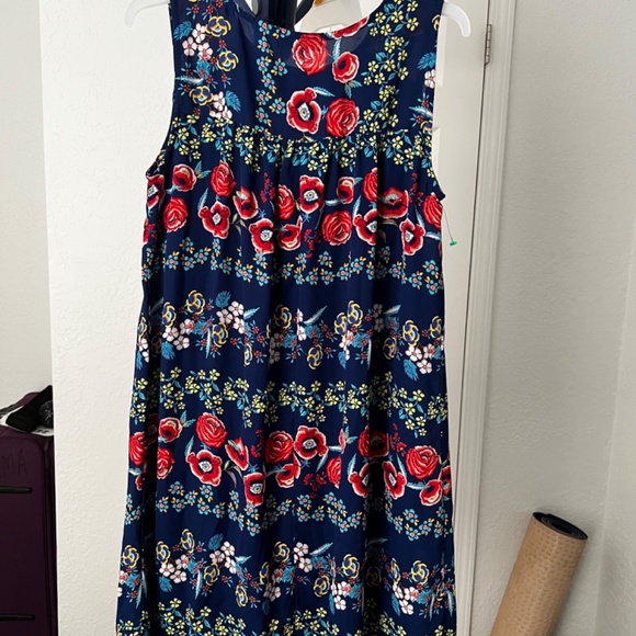 Luxology Women's Floral Mini Dress Sleeveless Keyhole Size 4 - Picture 2 of 9